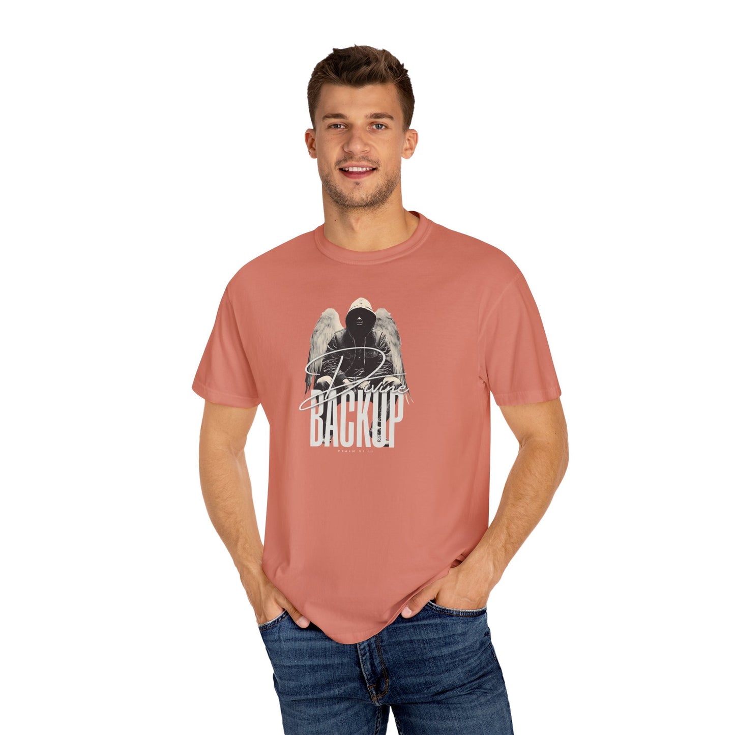 Divine Backup Angel Wings Tee – Bold Christian Streetwear Shirt