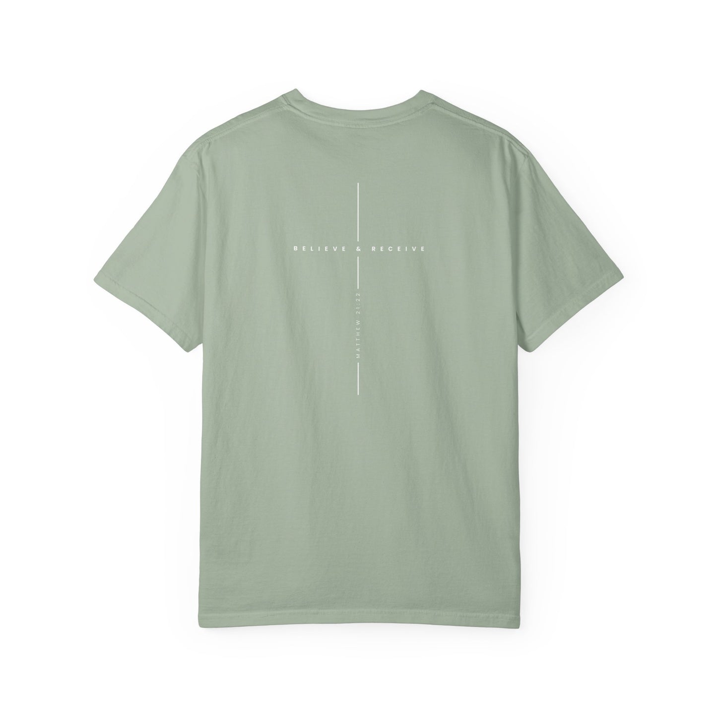 Believe & Receive T-Shirt – Mark 11:24 Faith + Cross Design Tee