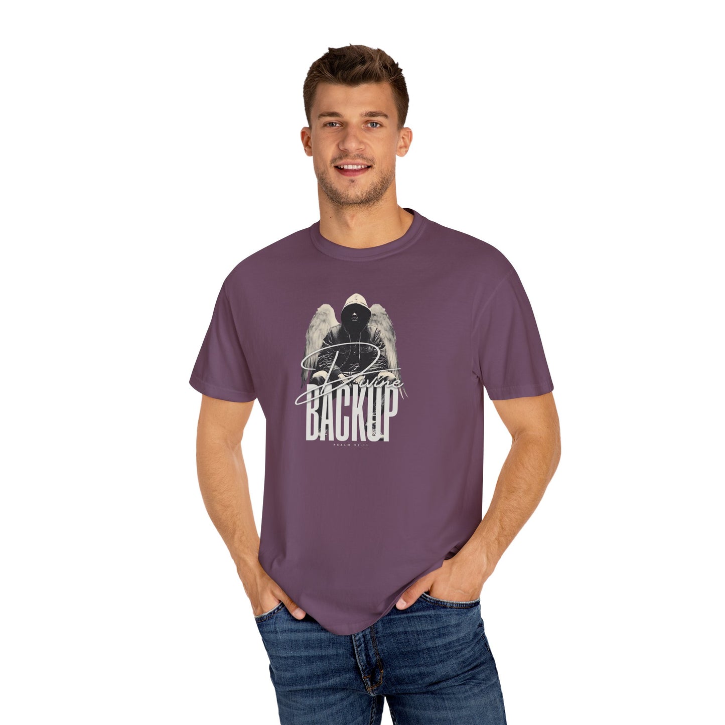 Divine Backup Angel Wings Tee – Bold Christian Streetwear Shirt