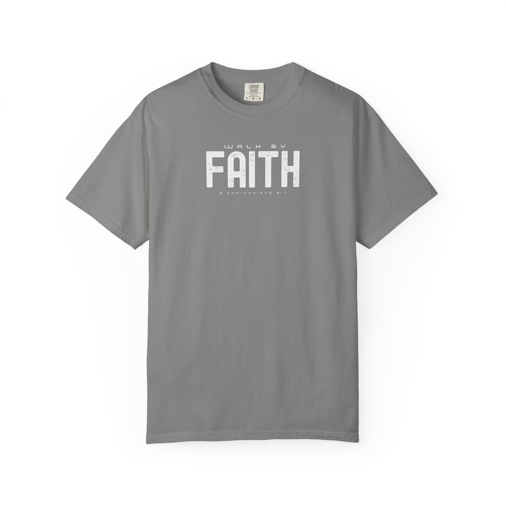 Walk by Faith T-Shirt – 2 Corinthians 5:7 Christian Tee