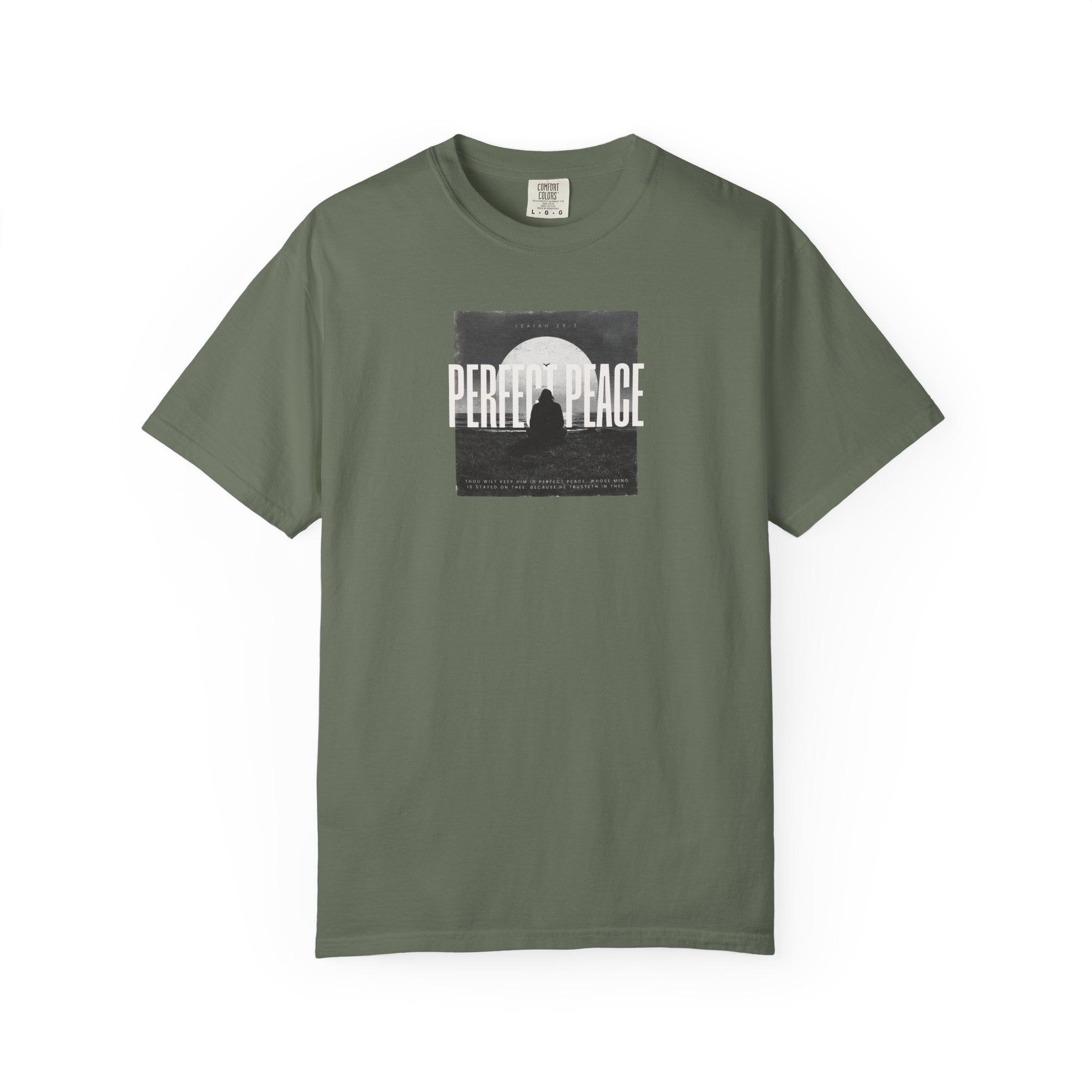 Perfect Peace Tee – Isaiah 26:3 Christian Shirt for Calm & Trust Black / S-Bay / S-Berry / S-Blue Jean / S-Blue Spruce / S