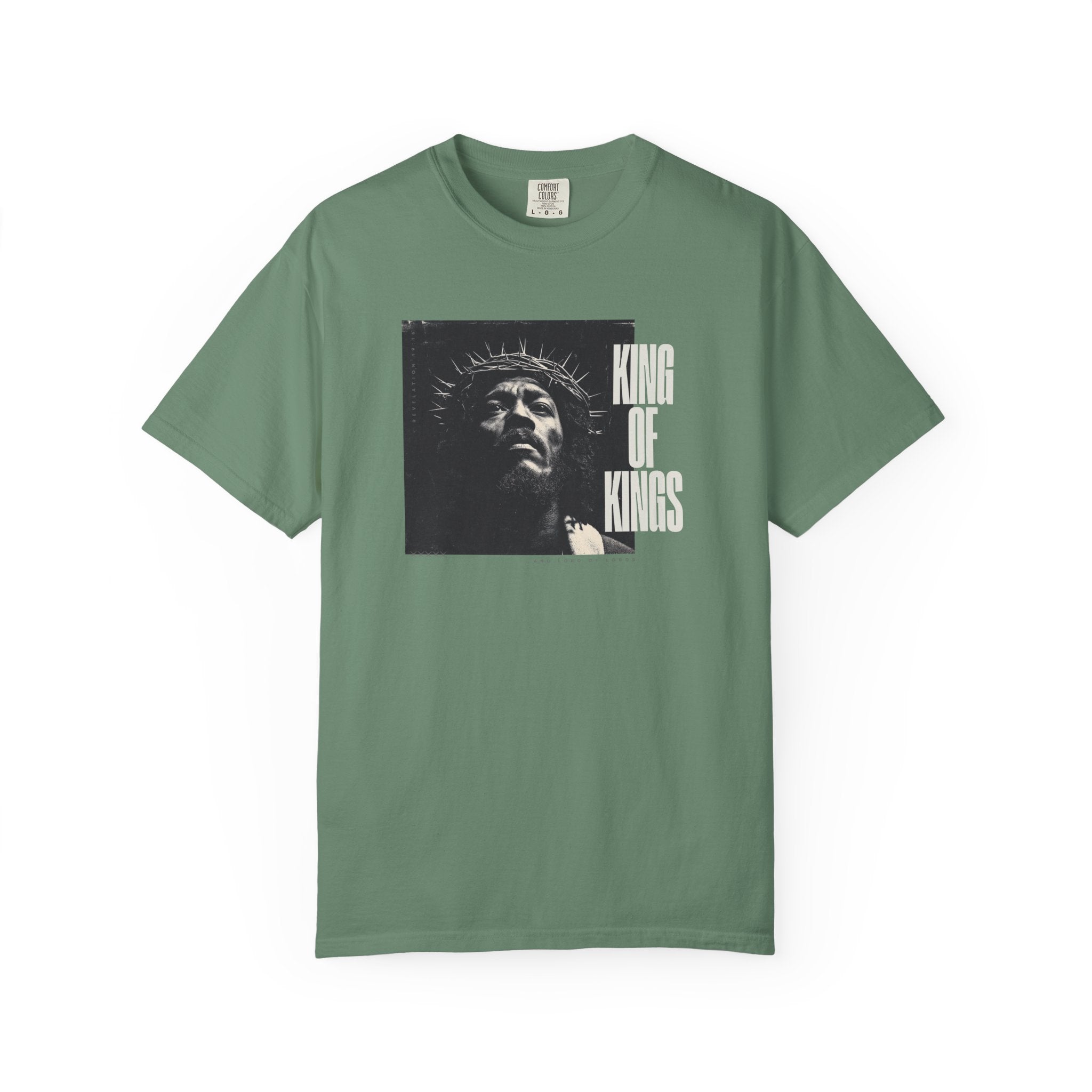 King of Kings Tee – Revelation 19:16 Black Jesus Design