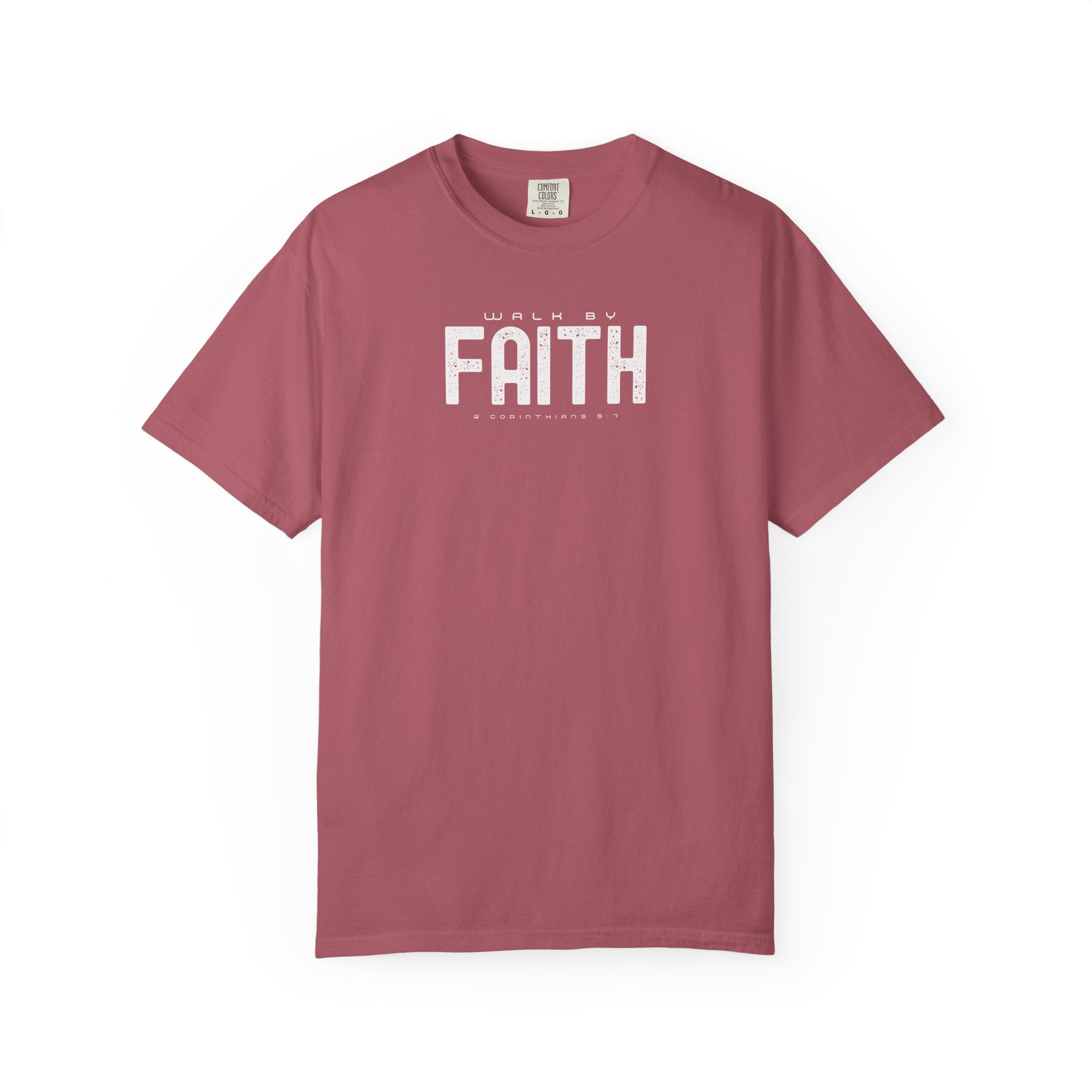 Walk by Faith T-Shirt – 2 Corinthians 5:7 Christian Tee