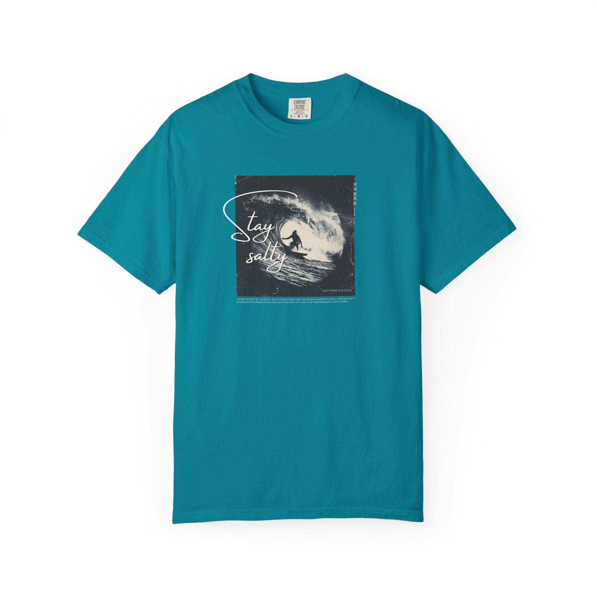 Stay Salty Surfer Tee – Christian Beachwear Inspired by Matthew 5:13
