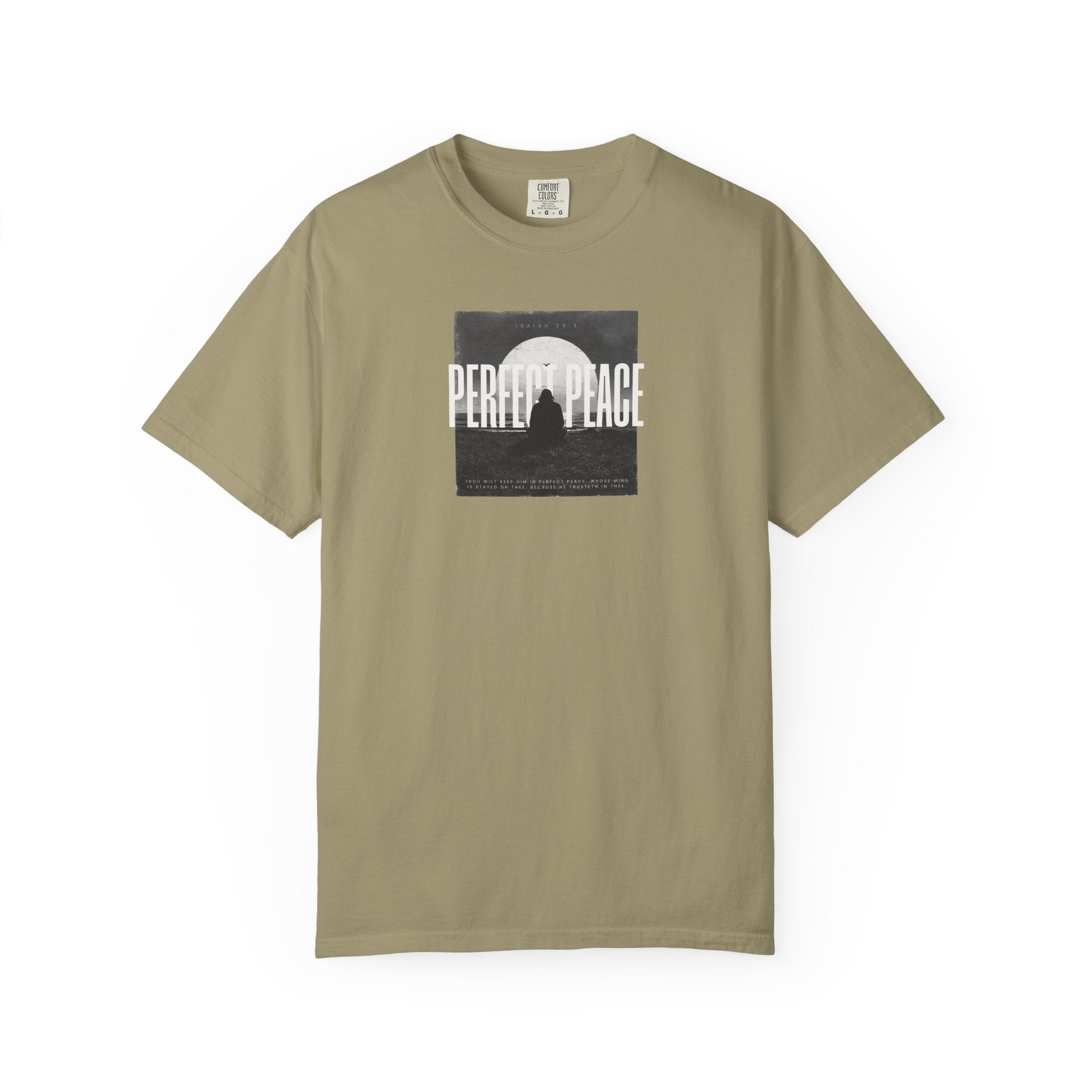 Perfect Peace Tee – Isaiah 26:3 Christian Shirt for Calm & Trust Black / S-Bay / S-Berry / S-Blue Jean / S-Blue Spruce / S