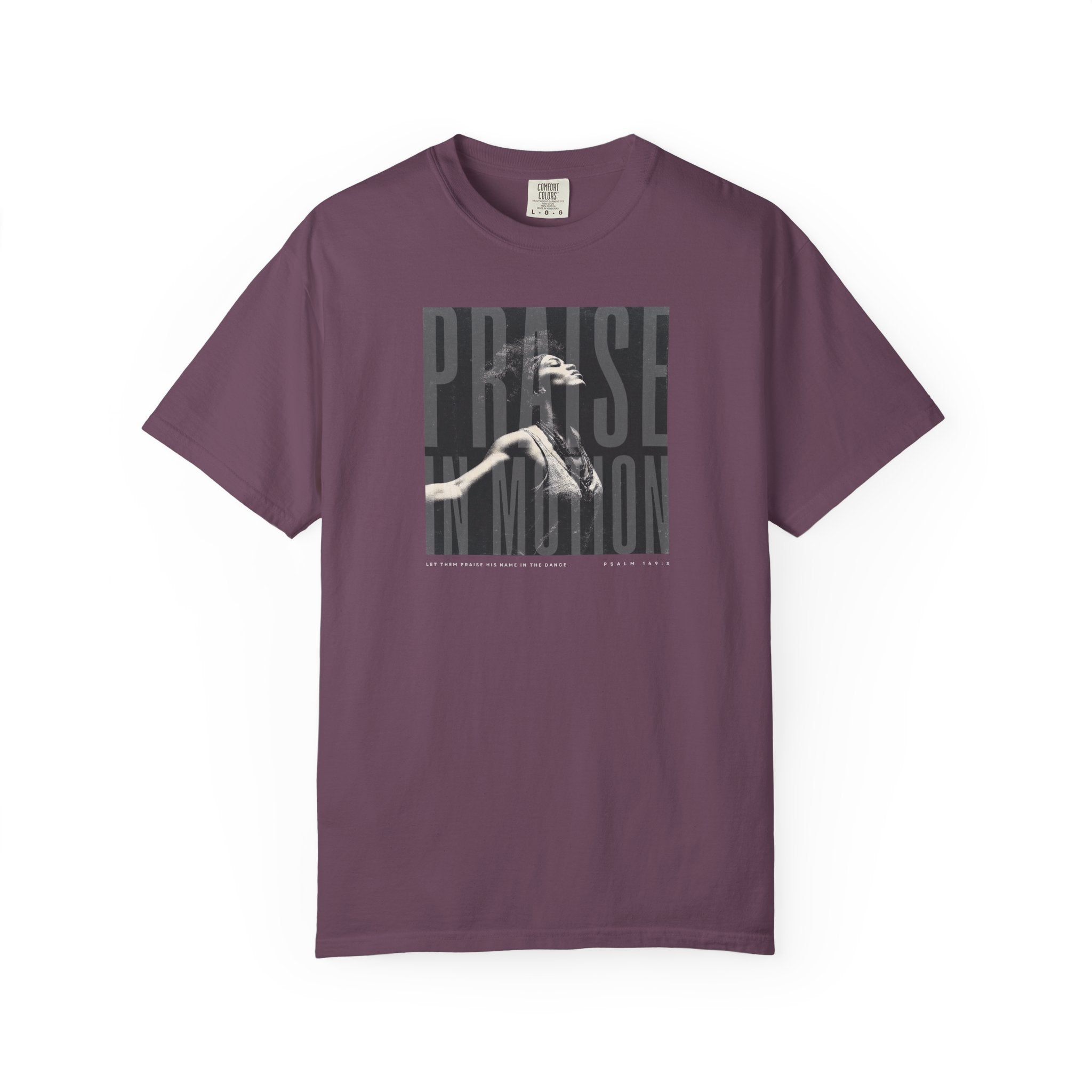 Praise in Motion Classic Tee – Psalm 149:3 Faith in Movement Black / S-White / S-Bay / S-Berry / S-Blue Spruce / S