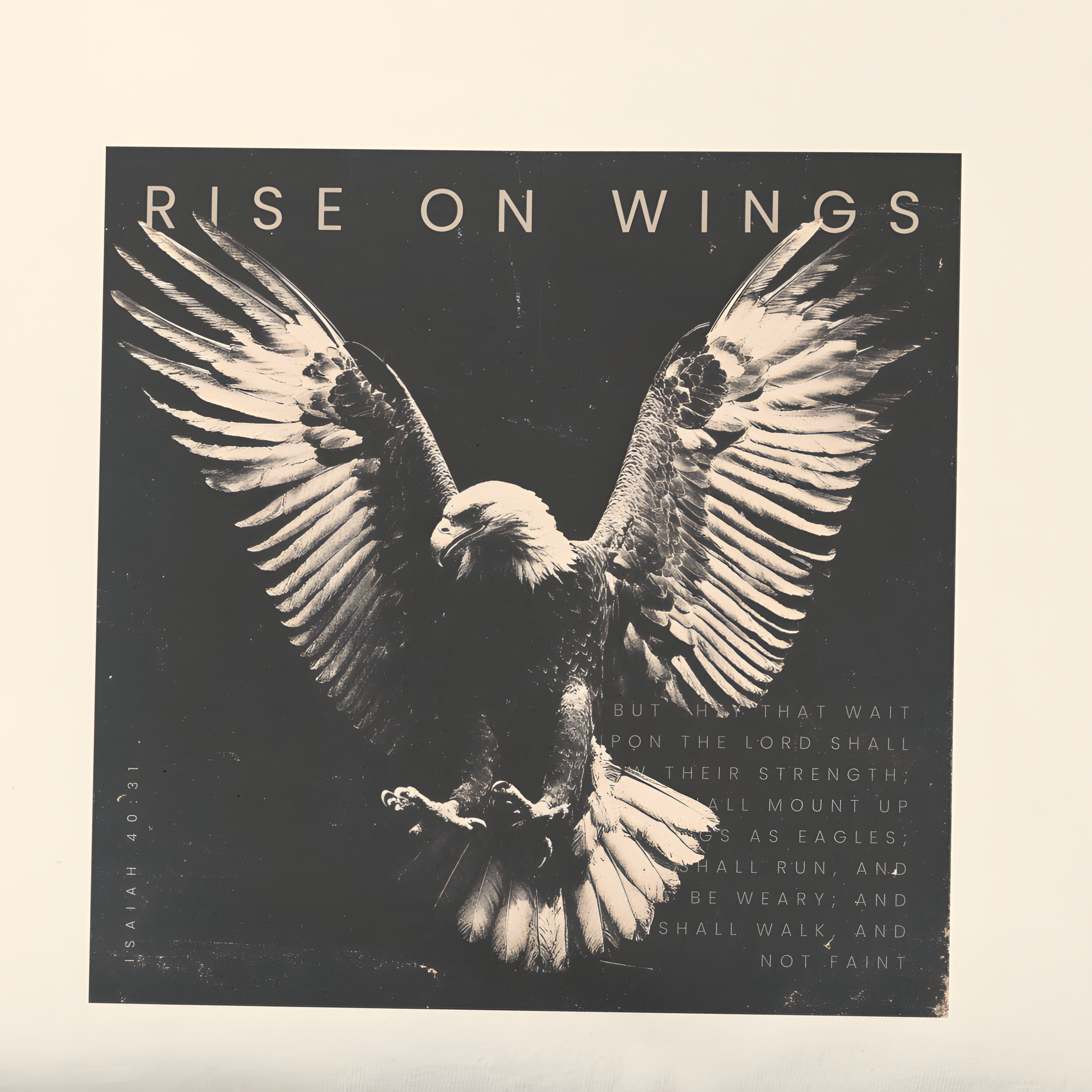 Rise on Wings Tee – Isaiah 40:31 Christian Shirt of Strength & Hope