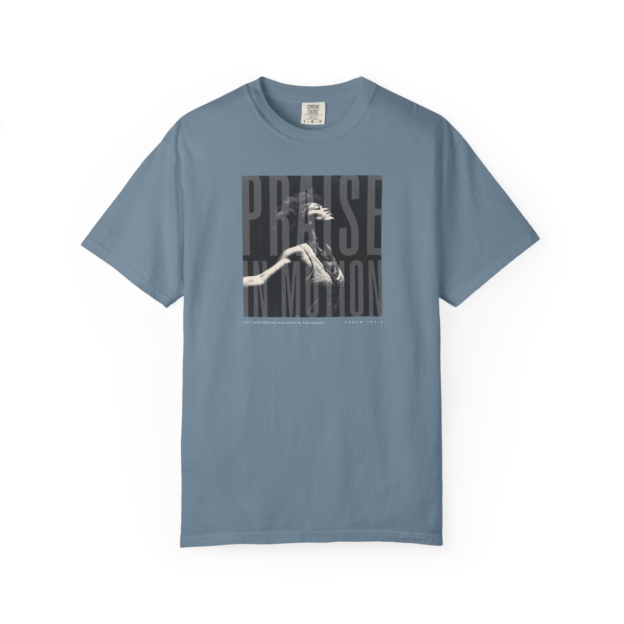 Praise in Motion Classic Tee – Psalm 149:3 Faith in Movement Black / S-White / S-Bay / S-Berry / S-Blue Spruce / S