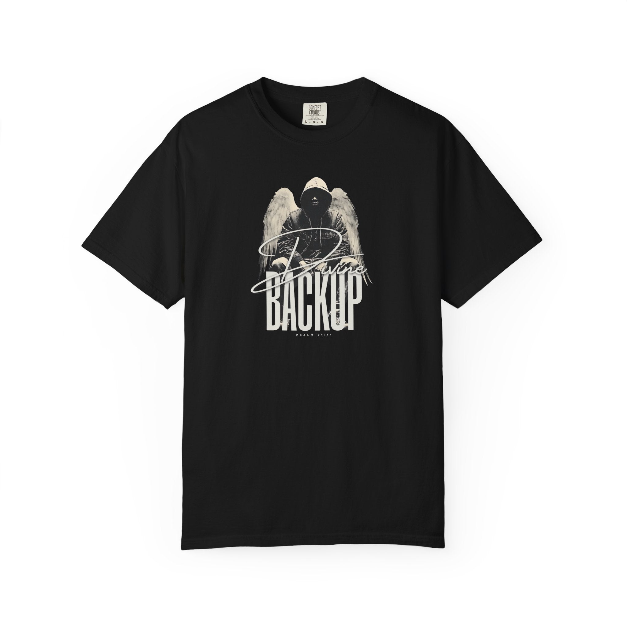 Divine Backup Angel Wings Tee – Bold Christian Streetwear Shirt