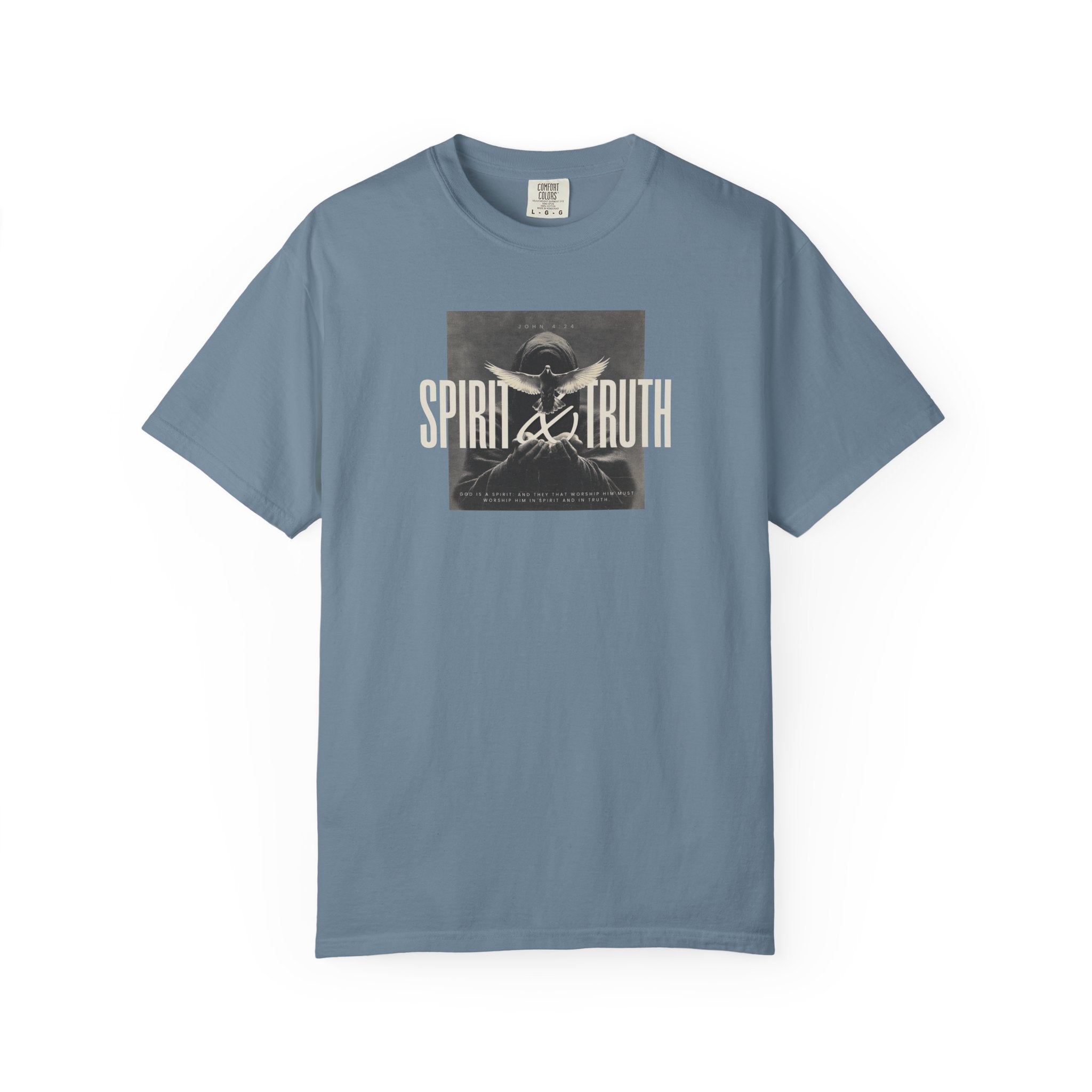 Spirit & Truth Tee – John 4:24 Christian Shirt White / S-Berry / S-Brick / S-Graphite / S-Ice Blue / S