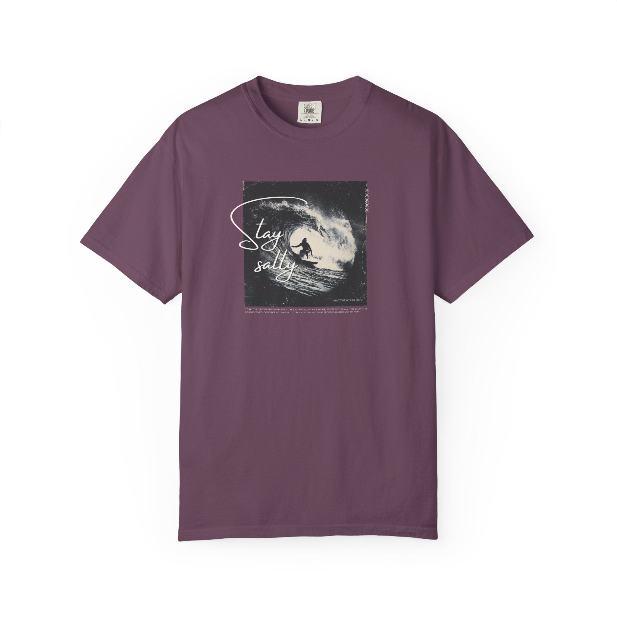 Stay Salty Surfer Tee – Christian Beachwear Inspired by Matthew 5:13