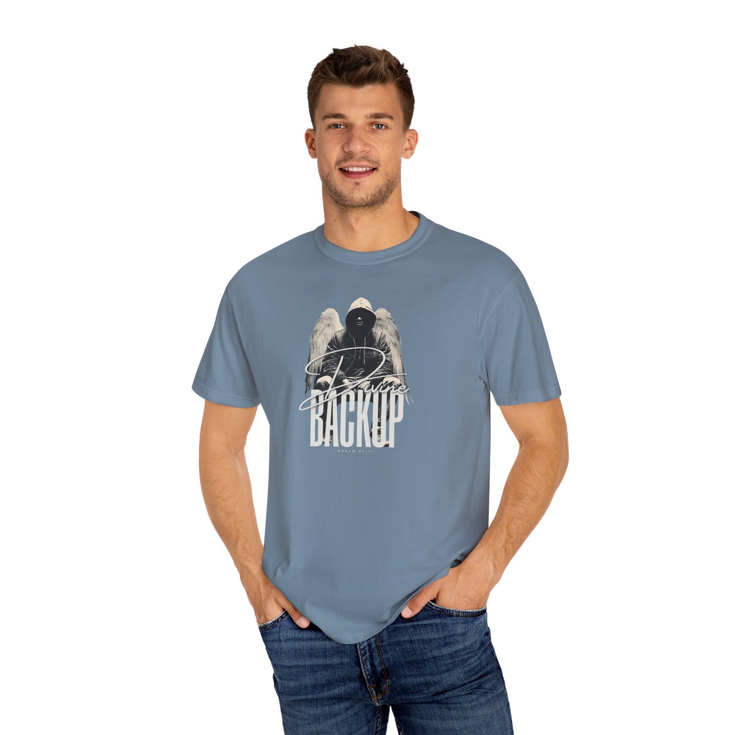 Divine Backup Angel Wings Tee – Bold Christian Streetwear Shirt
