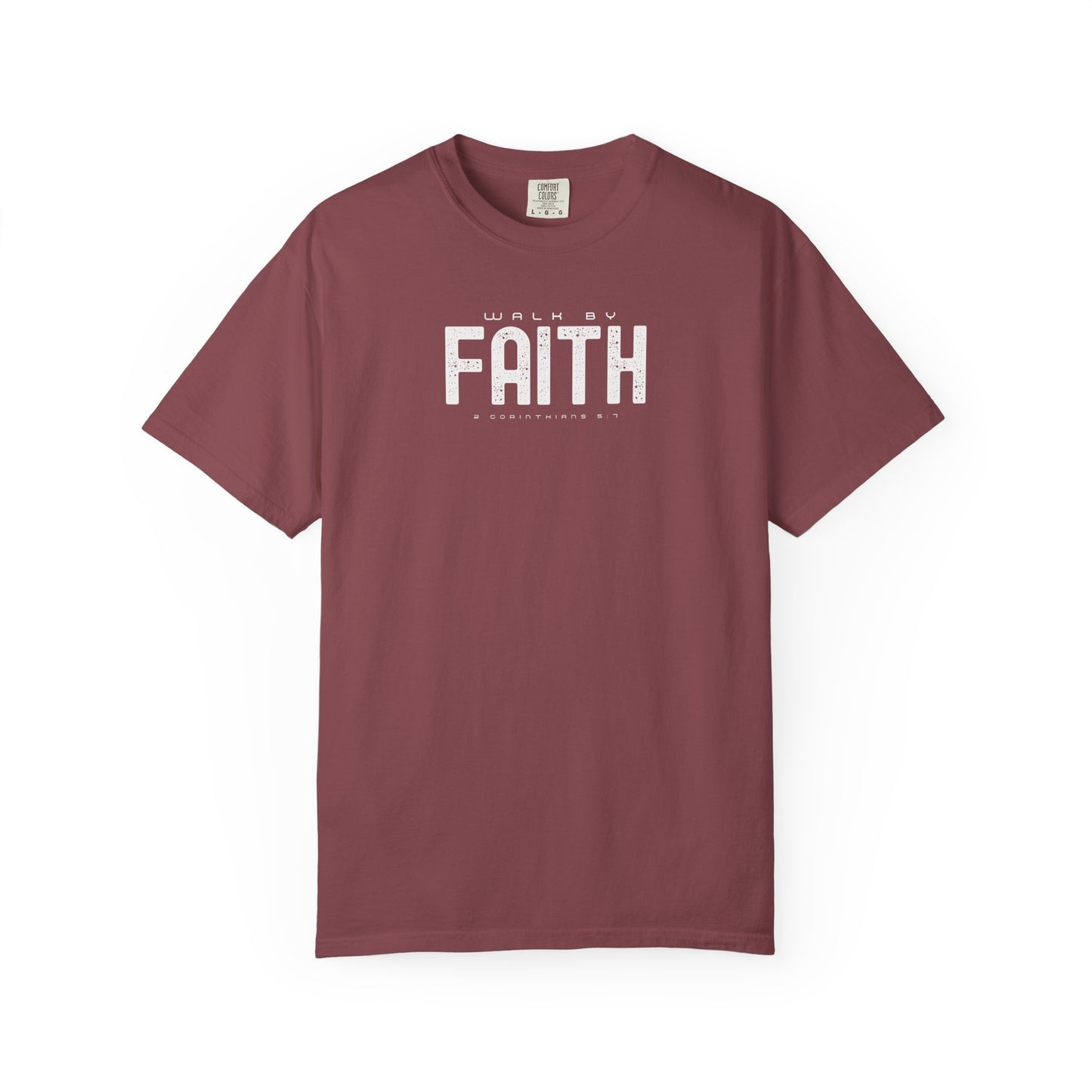 Walk by Faith T-Shirt – 2 Corinthians 5:7 Christian Tee