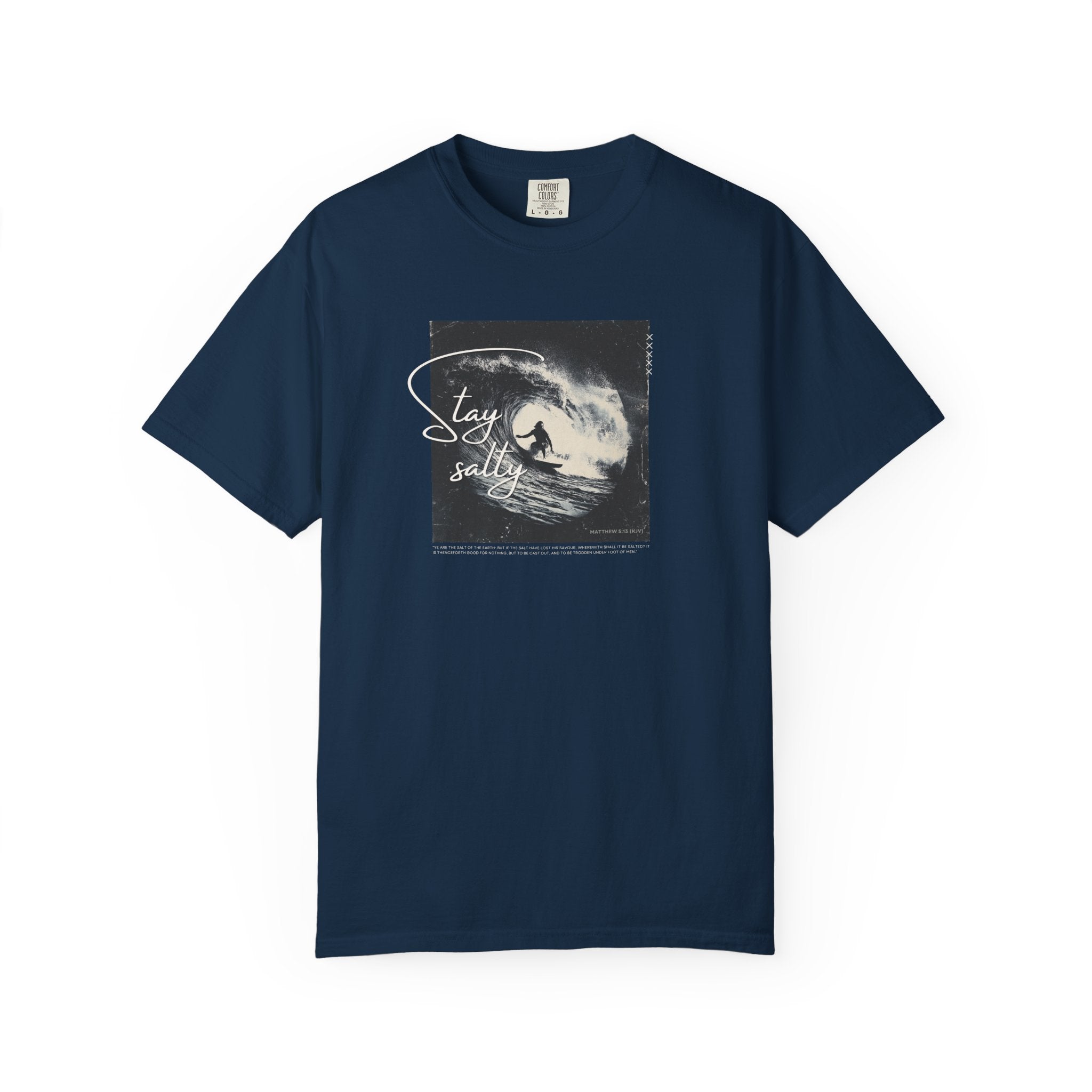 Stay Salty Surfer Tee – Christian Beachwear Inspired by Matthew 5:13