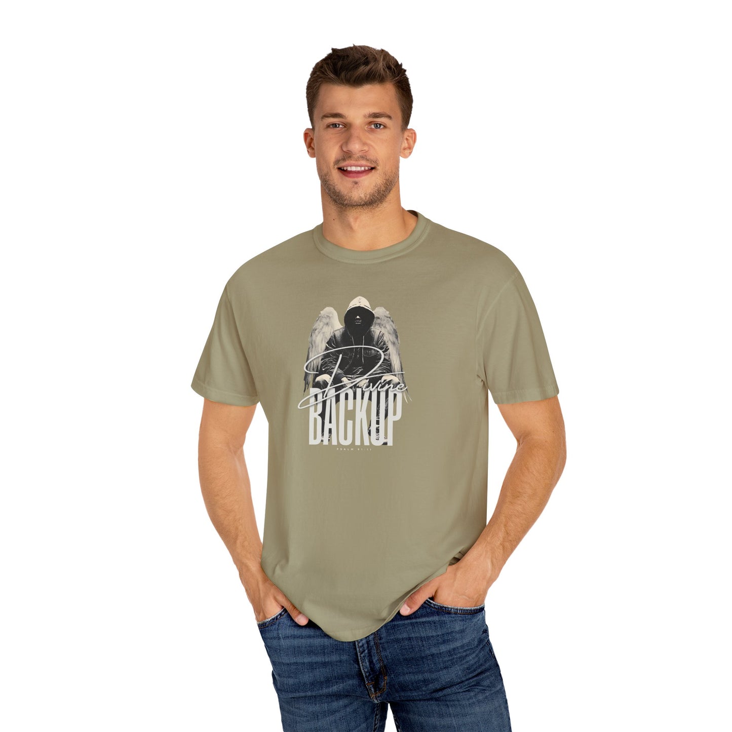 Divine Backup Angel Wings Tee – Bold Christian Streetwear Shirt