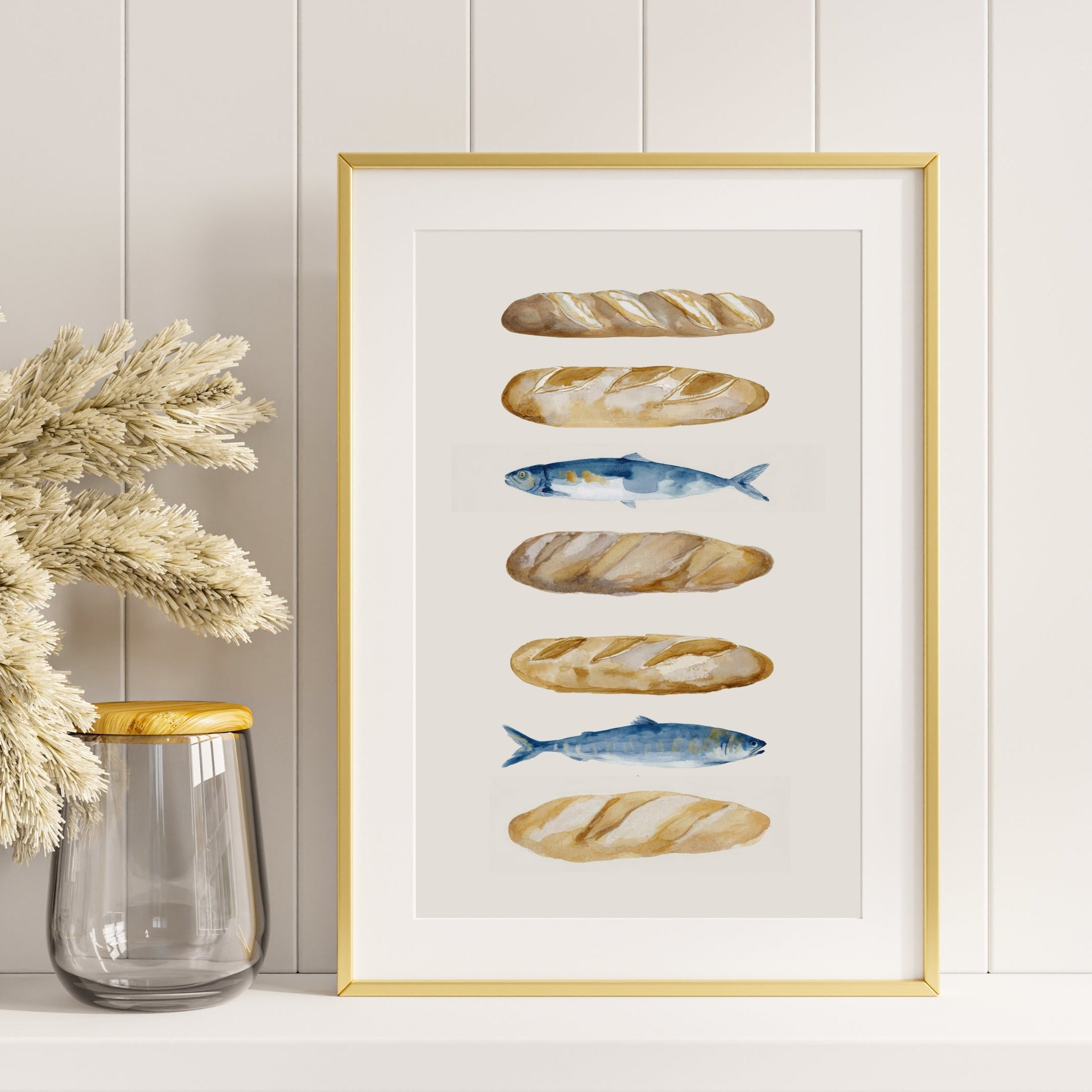 Miracle of Abundance - Loaves and Fishes Christian Wall Art Unframed Matte Paper / 8″×10″-Unframed Matte Paper / 11″×14″-Unframed Matte Paper / 12″×16″-Unframed Matte Paper / 12″×18″-Unframed Matte Paper / 16″×20″-Unframed Matte Paper / 18″×24″-Unframed Matte Paper / 20″×30″-Unframed Matte Paper / 24″×36″-Black / 8″×10″-Black / 11″×14″
