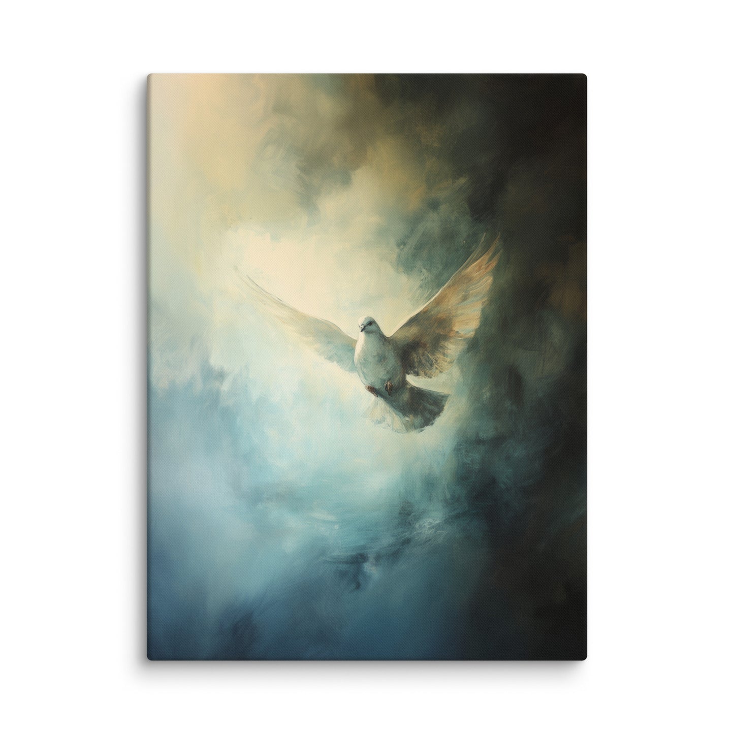 Peace Reigns - White Dove of Peace - Framed Canvas