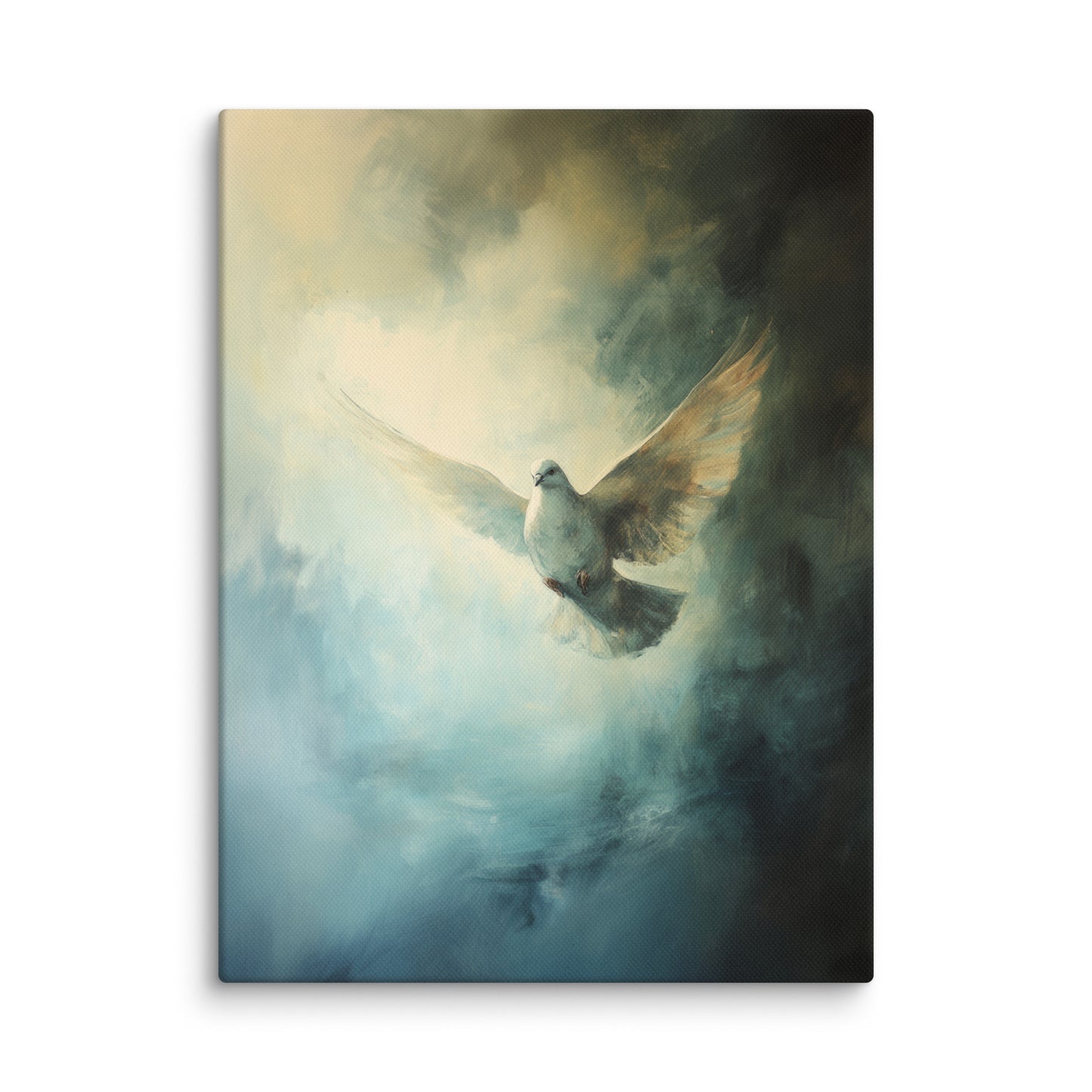 Peace Reigns - White Dove of Peace - Framed Canvas