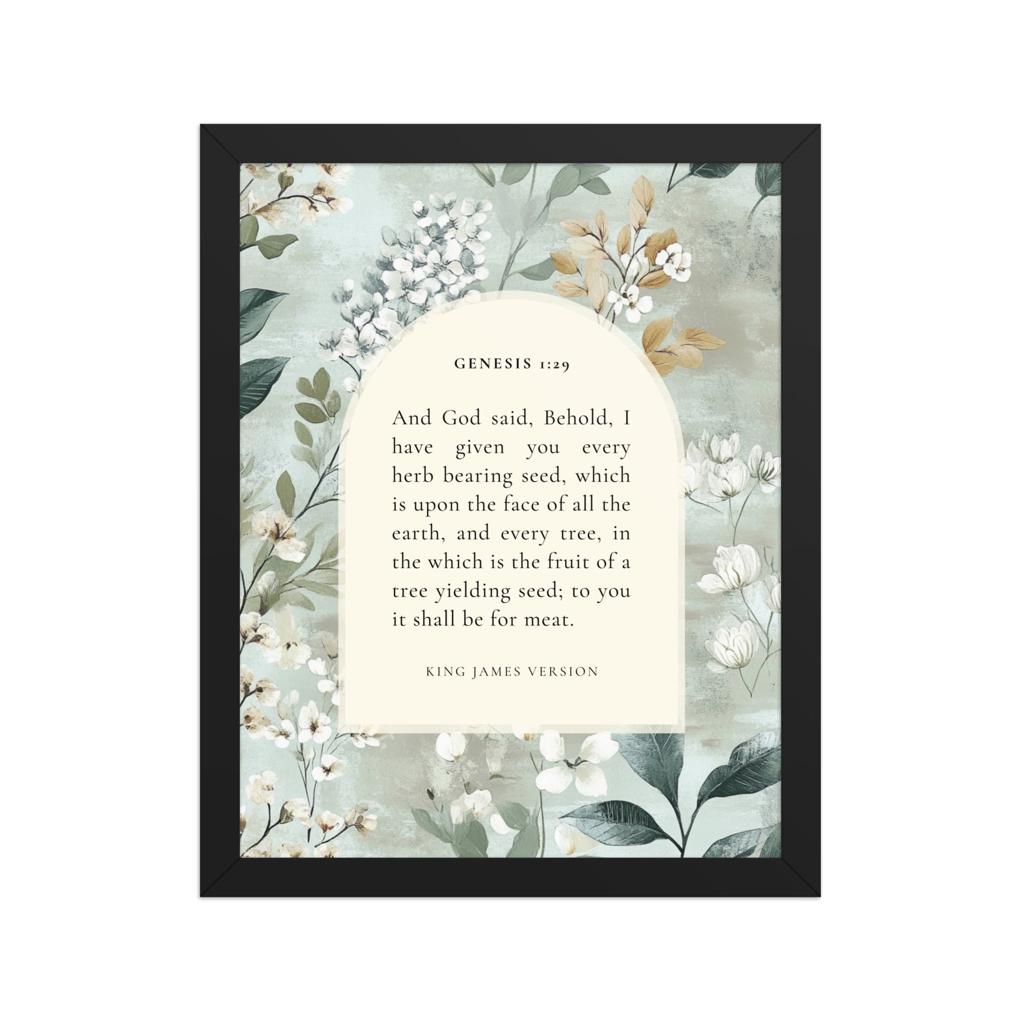 Genesis 1:29 Verse Print on Floral Background Unframed Matte Paper / 8″×10″-Unframed Matte Paper / 10″×10″-Unframed Matte Paper / 11″×14″-Unframed Matte Paper / 12″×12″-Unframed Matte Paper / 12″×16″-Unframed Matte Paper / 12″×18″-Unframed Matte Paper / 14″×14″-Unframed Matte Paper / 16″×16″-Unframed Matte Paper / 16″×20″-Unframed Matte Paper / A2 (16.5″×23.3″)