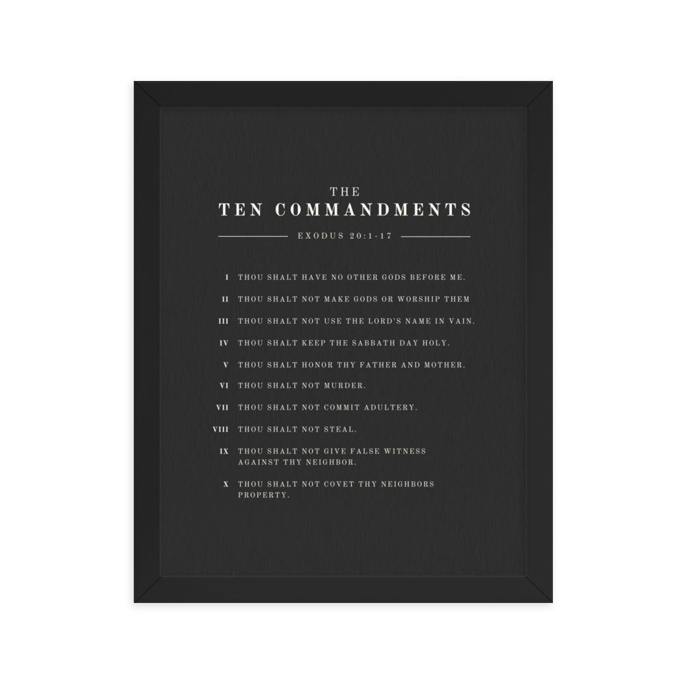 The Ten Commandments - Dark 11x14