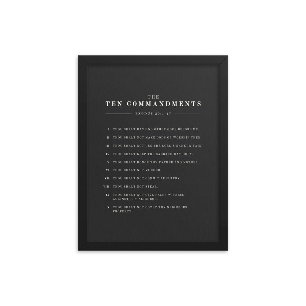 The Ten Commandments - Dark 12x16