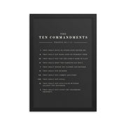 The Ten Commandments - Dark 12x18
