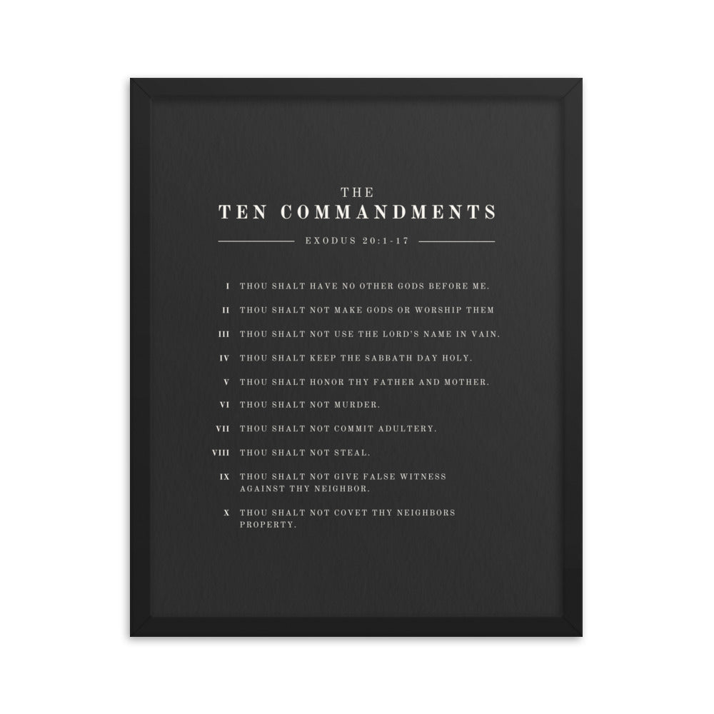 The Ten Commandments - Dark 16x20