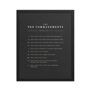 The Ten Commandments - Dark 16x20