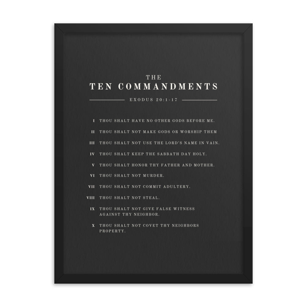 The Ten Commandments - Dark 18x24