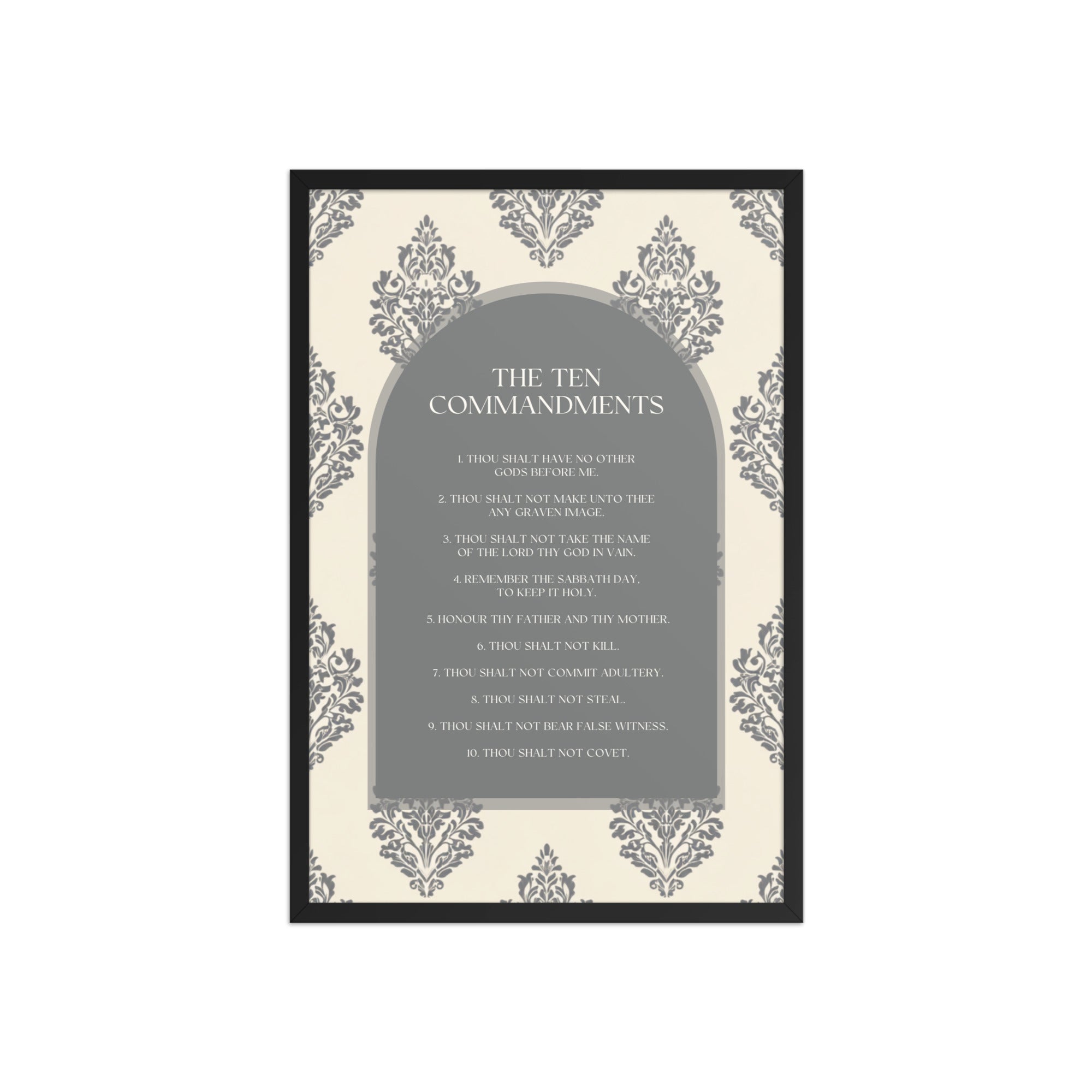 The Ten Commandments Wall Art, Arch Design Unframed Matte Paper / 8″×10″-Unframed Matte Paper / 11″×14″-Unframed Matte Paper / 12″×16″-Unframed Matte Paper / 12″×18″-Unframed Matte Paper / 16″×20″