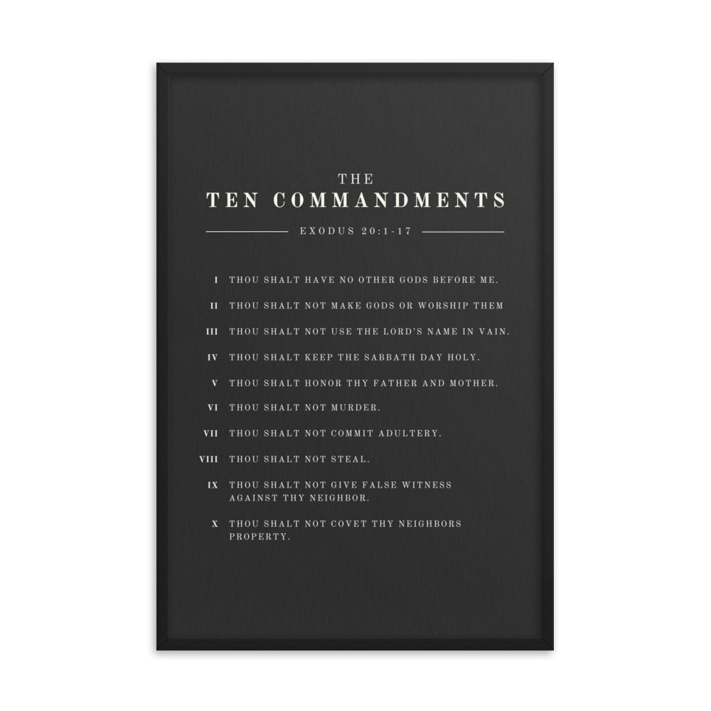 The Ten Commandments - Dark 24x36