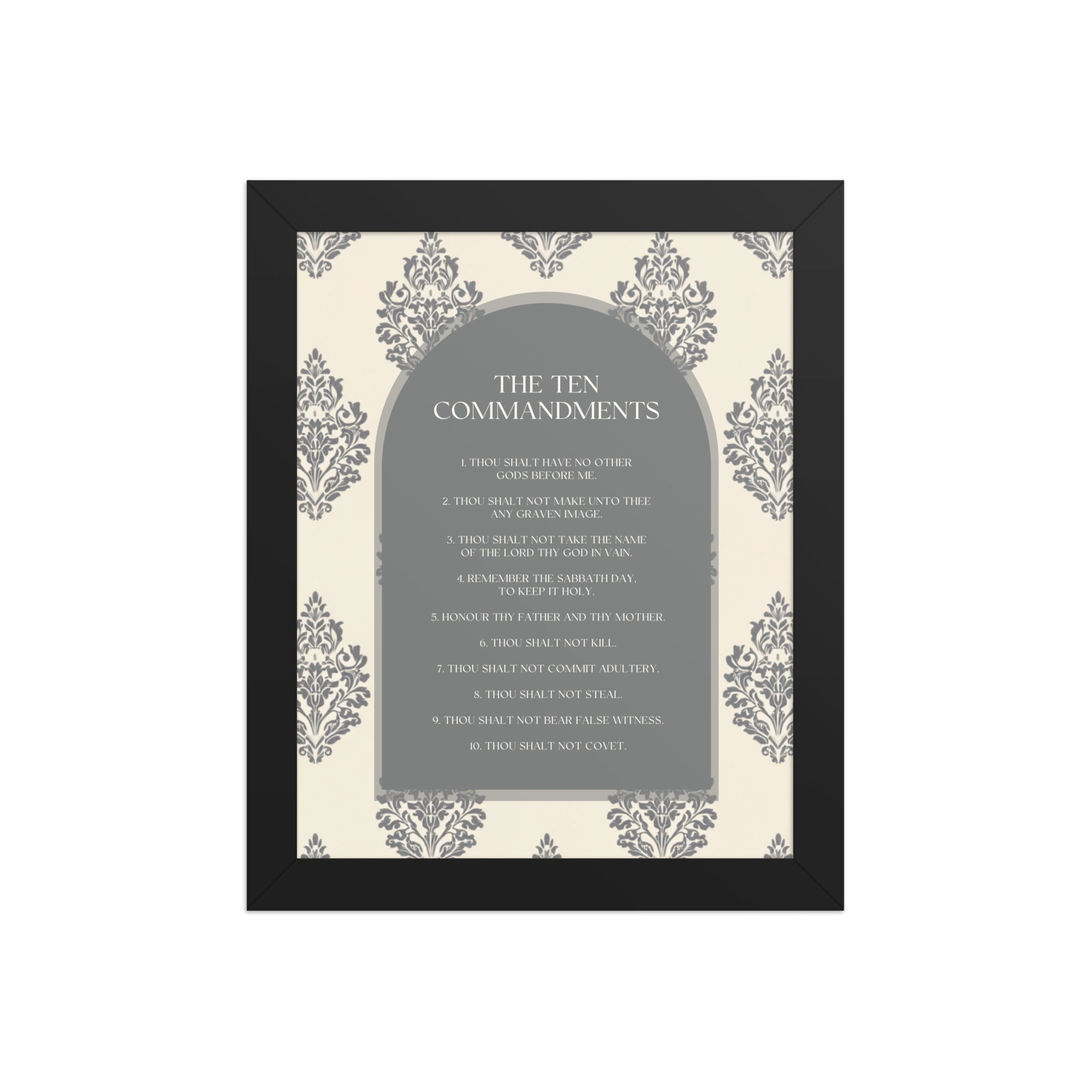 The Ten Commandments Wall Art, Arch Design Unframed Matte Paper / 8″×10″-Unframed Matte Paper / 11″×14″-Unframed Matte Paper / 12″×16″-Unframed Matte Paper / 12″×18″-Unframed Matte Paper / 16″×20″