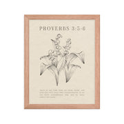 Proverbs 3:5-6 Verse Printed - Floral On Beige Background    5″×7″ / Unframed Matte Paper-A1 (23.3″×33.1″) / Unframed Matte Paper-A2 (16.5″×23.3″) / Unframed Matte Paper-8″×10″ / Unframed Matte Paper-8″×10″ / Black-8″×10″ / Red Oak-8″×10″ / White-11″×14″ / Unframed Matte Paper-11″×14″ / Black-11″×14″ / Red Oak