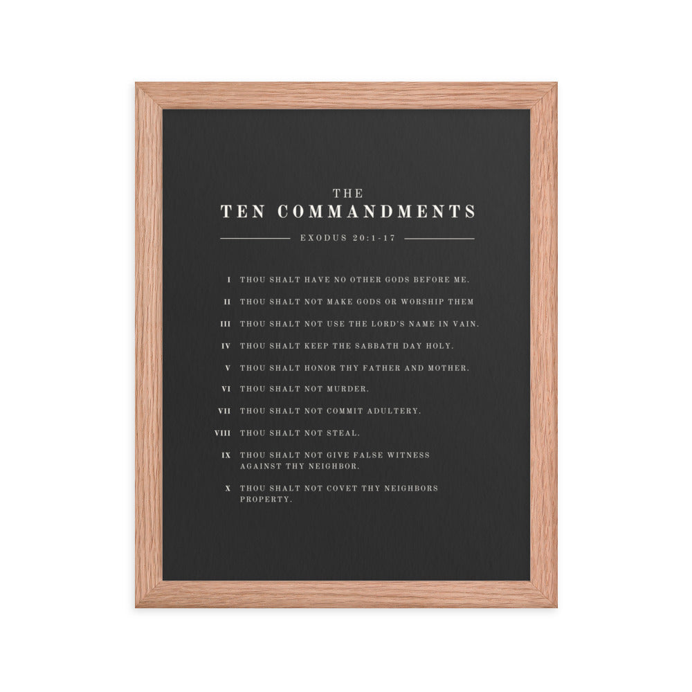 The Ten Commandments - Dark 11x14