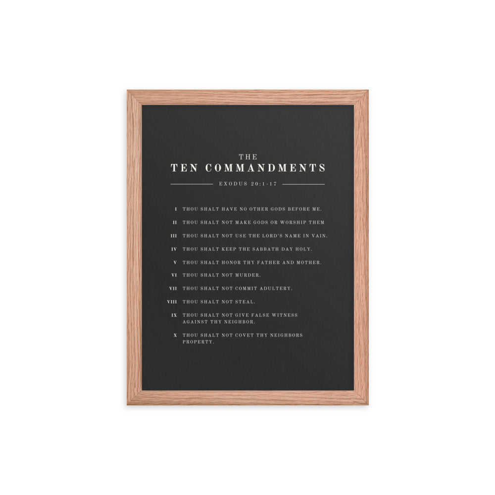 The Ten Commandments - Dark 12x16