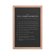 The Ten Commandments - Dark 12x18
