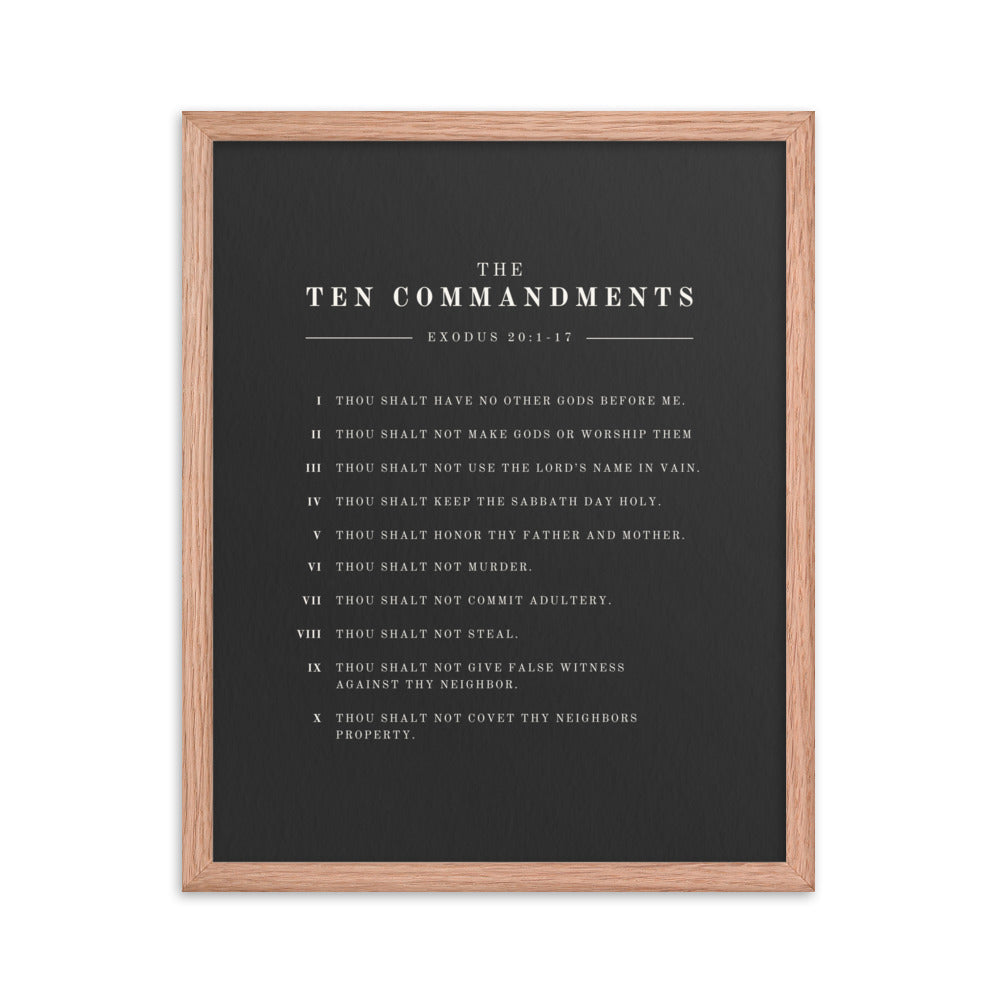 The Ten Commandments - Dark 16x20
