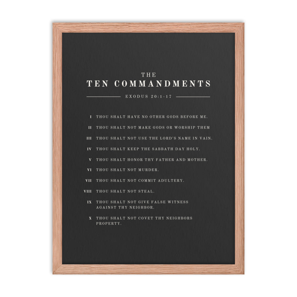 The Ten Commandments - Dark 18x24