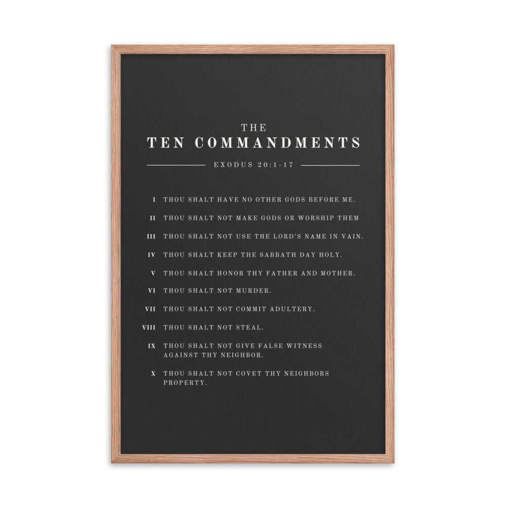 The Ten Commandments - Dark 24x36