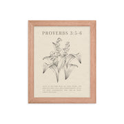 Proverbs 3:5-6 Verse Printed - Floral On Beige Background    5″×7″ / Unframed Matte Paper-A1 (23.3″×33.1″) / Unframed Matte Paper-A2 (16.5″×23.3″) / Unframed Matte Paper-8″×10″ / Unframed Matte Paper-8″×10″ / Black-8″×10″ / Red Oak-8″×10″ / White-11″×14″ / Unframed Matte Paper-11″×14″ / Black-11″×14″ / Red Oak