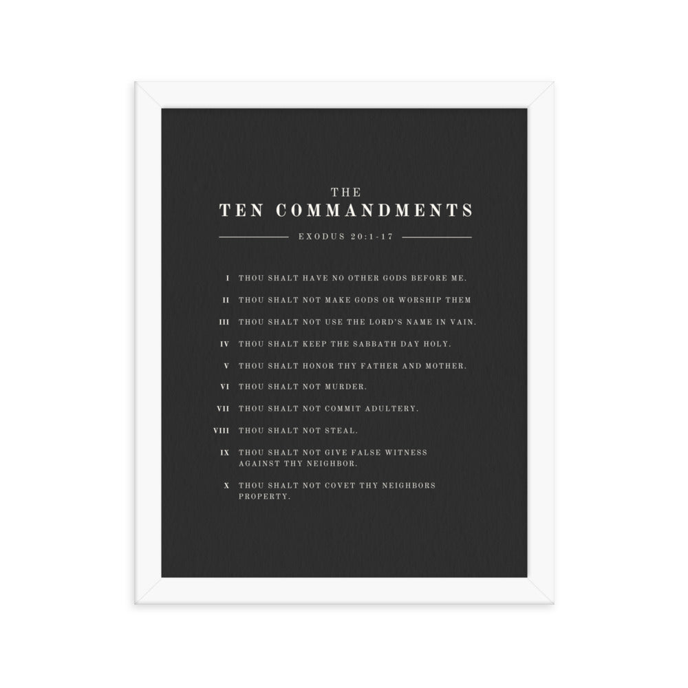 The Ten Commandments - Dark 11x14