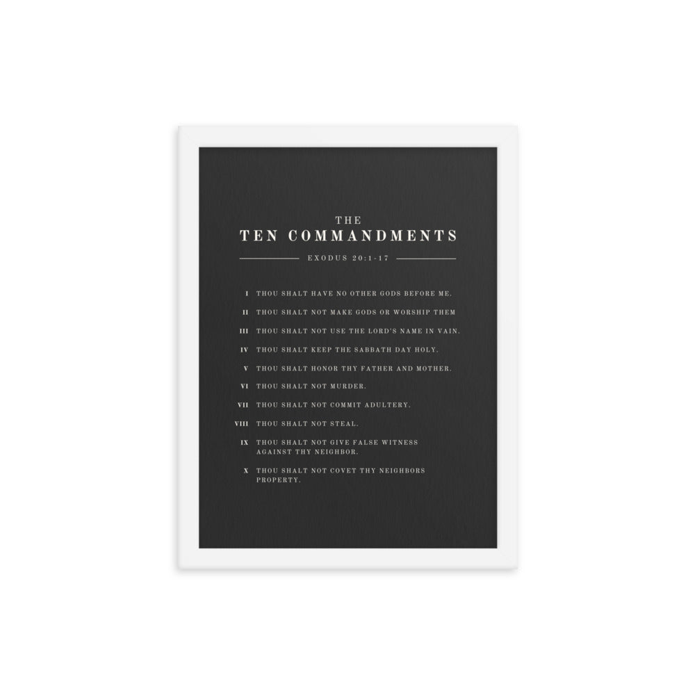 The Ten Commandments - Dark 12x16