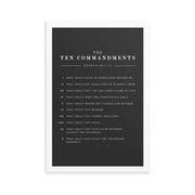 The Ten Commandments - Dark 12x18