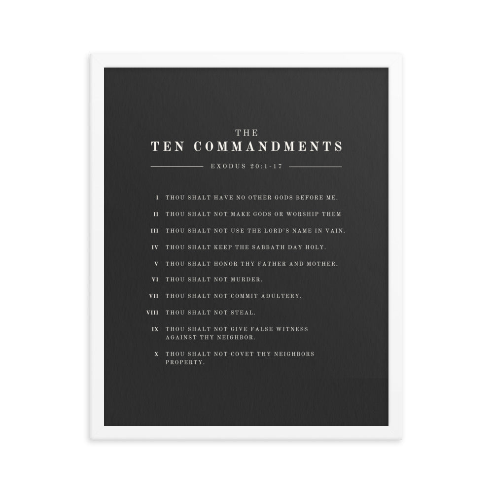 The Ten Commandments - Dark 16x20