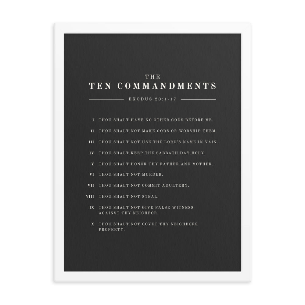The Ten Commandments - Dark 18x24