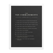 The Ten Commandments - Dark 18x24