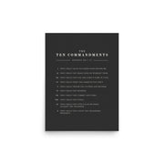 The Ten Commandments - Dark 12x16