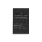 The Ten Commandments - Dark 12x18