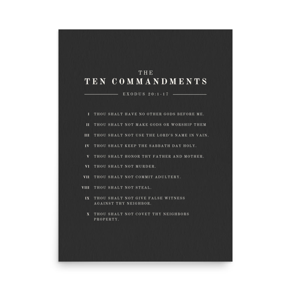 The Ten Commandments - Dark 18x24