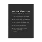 The Ten Commandments - Dark 18x24